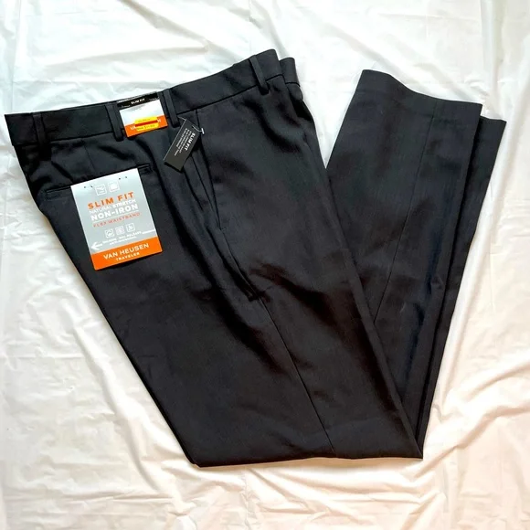 Van Heusen | Pants | Van Hausen 38x32 Slim Fit Mens Slacks Pants Nwt Msrp 7  | Poshmark
